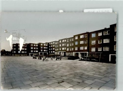 Waldbröl Wohnblock Spielplatz Kinderwagen Bildseite beschädigt Foto keien AK