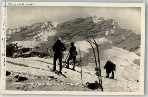 1928 Skieurs a la monatgne Edition Perrochet-Matile