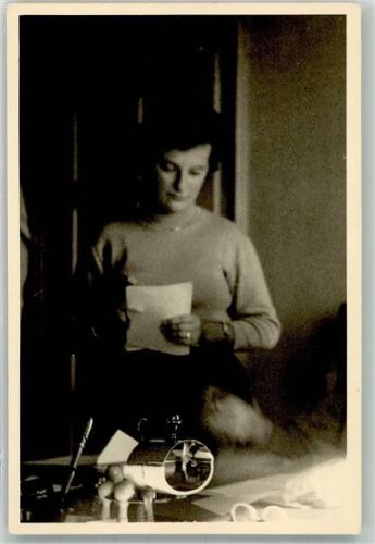 Frau Stempel Foto AK