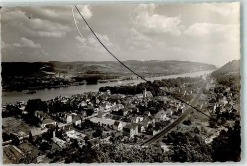 Niederbreisig Fliegeraufnahme des Ortes mit der St. Marien Kirche Foto Original aus Archiv eines Ansichtskartenverlags Ort handschriftlich