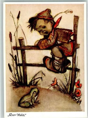 Kind und Frosch Hummel Verlag Josef Müller Nr. 4782