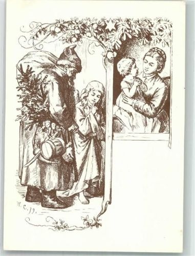 Knecht Ruprecht Kind Engel Puppen sign. Claudius Wilhelm
