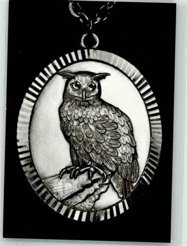 Onstmettingen Eule Uhu Bubo bubo Medaille der 7 Inr. Volkswanderung