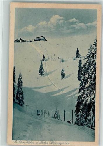 Belchen Verschneiter Hang unterhalb des Gasthaus Hotel Belchenhaus
