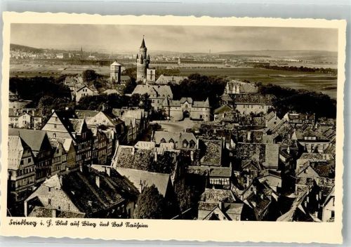 Friedberg Burg Blick nach Bad Nauheim