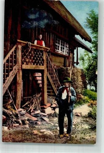 Schwarzwaldhaus Frau Volksleben Schwarzwald