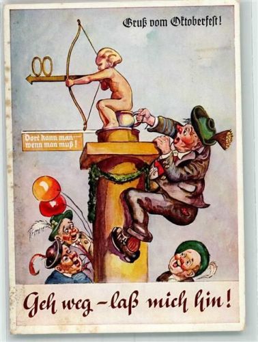 1955 Nr. 96 Verlag Lengauer Amor Nachttopf Humor