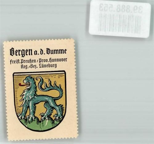 Bergen Freist. Preußen Prov. Hannover Reg. Bez. Lüneburg