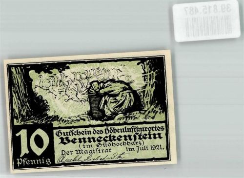 Benneckenstein 1921 10 Pfennig