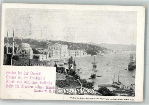 Konstantinopel 1898 Hafen Erste internat. Ansichtenskartengesellschaft