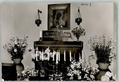 Morsbach Gnadenaltar Mutter der hlg. Hoffnung Kerzen Blumen