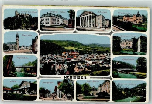 Meiningen 1923 Schloss Landsberg Hoftheater Bürgerschule