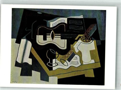 Basel sign. Gris Juan Clarinette u. Gitarre 1920 Kubismus Kunstmuseum Woldemar Klein Verlag Nr. 624