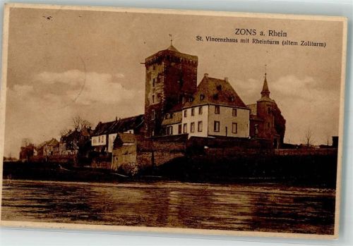 Zons 1925 St. Vincenzhaus Rheinturm