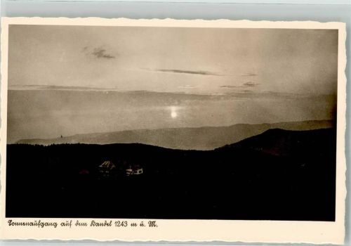 Schönwald Sonnenaufgang auf dem Kandel Ort lt. Verlag