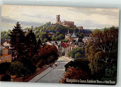 Königstein Burg Hotel Bender Frankfurter Straße WIRo Künstlerkarte Nr. 2079 B.