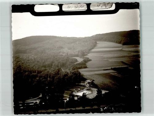 Lebach Fliegeraufnahme Freibad Ort handschriftlich Foto Original aus Archiv eines Ansichtskartenverlags