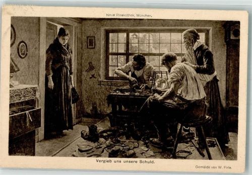 1916 Frau Vergib uns unsere Schuld sign. Firle W.