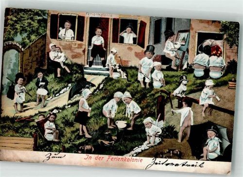 1900 In der Ferienkolonie Babys Kinder Serie 152