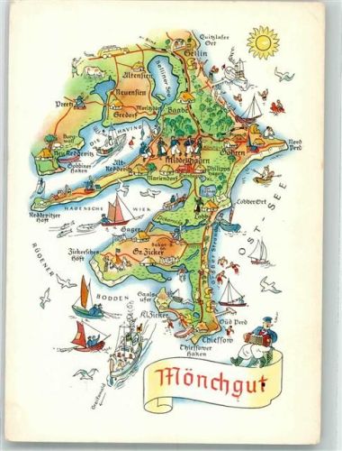 Middelhagen Landkarte Mönchgut