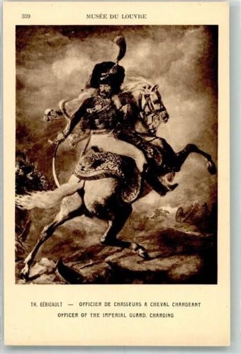 sign. Gericault Th. Offizier der kaiserlichen Garde Musee du Louvre 339 Braun u. Cie 10339