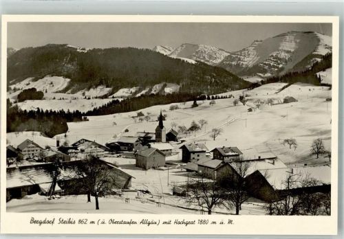 87534 W8974 Steibis Foto AK Kirche Hochgrat 1880 m Winter Schnee