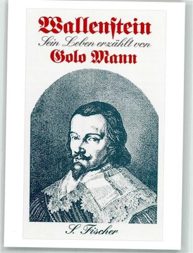 Wallenstein von Golo Mann Reklamekarte für ein Buch