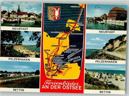 Neustadt Ferienbäder Ostsee Landkarte Grenze Ostzone