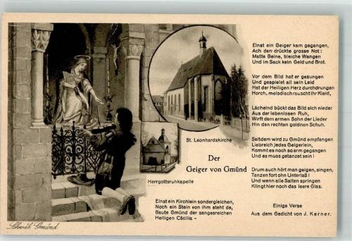Schwäbisch Gmünd Der Geiger von Gmünd Herrgottsruhkapelle St. Leonhardskirche Gedicht von Kerner Verlag Karl Nagel Nr. 30