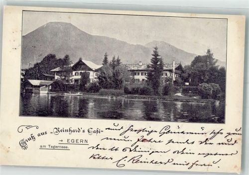Rottach-Egern 1898 Reinhard's Cafe am Tegernsee
