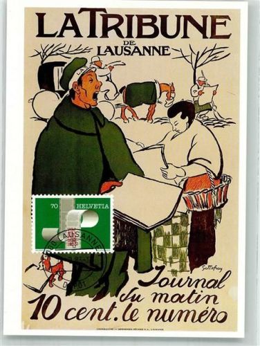 Historisches Plakat Latribune de Lausanne sign. Sottohey