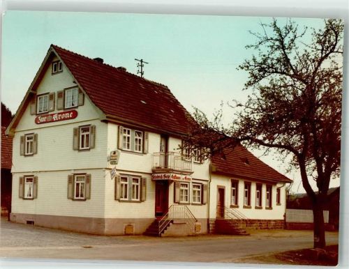 Falken-Gesäß Gasthaus Krone Ort handschriftlich Foto Original aus Archiv eines Ansichtskartenverlags