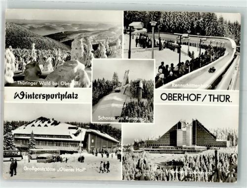 Oberhof Großgaststätte Omnibus Schanze Rennschlittenbahn