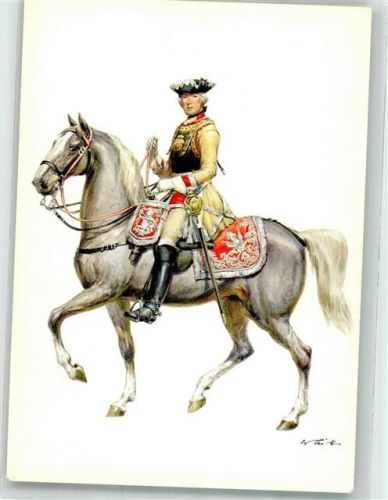 Uniform Kürassier Regiment v.Buddenbrock Rittmeister Königreich Preußen 1745 sign. Tritt W.