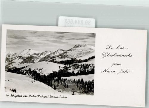 Steibis Skigebiet Hochgrat Falken Winter Schnee Die besten Glückwünsche zum Neuen Jahr