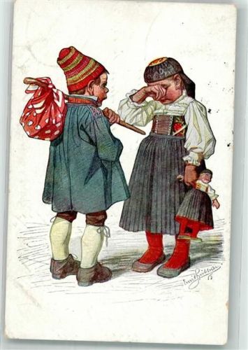 1913 Bahnpost Köln Hannover Zug 13 9.9.16 Schwäbische Trachten Verlag Siegfried Bäcker Nr. 14
