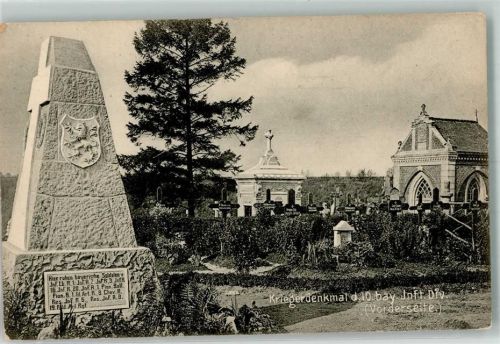 1916 Monument der 10. Bayer. Infanterie-Division Verlag Bauer Nr. 551