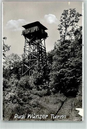 Wald-Michelbach Aussichtsturm Rudi-Wünzer Turm Ort handschriftlich Foto Original aus Archiv eines Ansichtskartenverlags