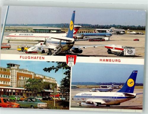 Hamburg Boeing 737 der Lufthansa Swissair KLM Tankwagen Esso