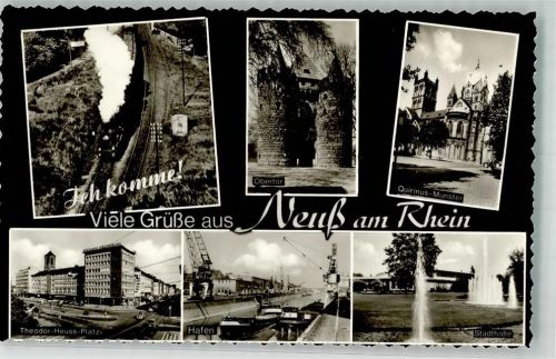 Neuss Dampflokomotive Obertor Quirinus-Münster Stadthalle Rheinhafen Theodor-Heuss-Platz