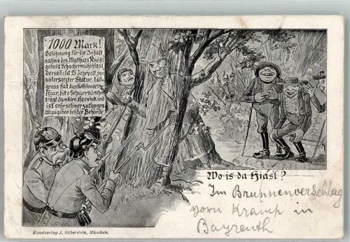 1901 Preußische Soldaten beim vergeblichen Aufspüren des bayerischen Hiasl