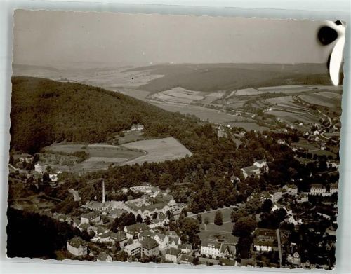Bad Salzschlirf Fliegeraufnahme Ort handschrfitlich Foto Original aus Archiv eines Ansichtskartenverlags