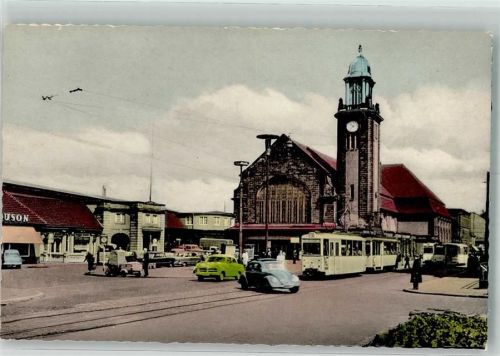 Hagen Hauptbahnhof Straßenbahn VW Käfer Verlag Heinrich Koch