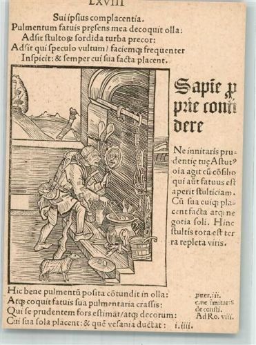 Nr. 6 Das Narrenschiff von Sebastian Brant , Priester + Verleger Johannis Bergman von Olpe