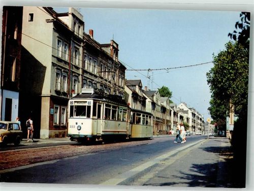 Limbach-Oberfrohna Straßenbahn TW 322 Limbacherstrasse Foto Böttger