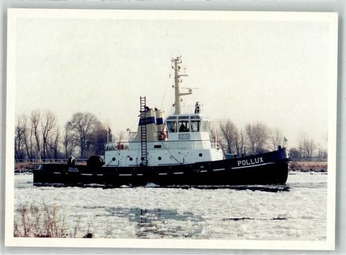 IJmuiden Schlepper Pollux im Winter Schifffahrt Foto AK