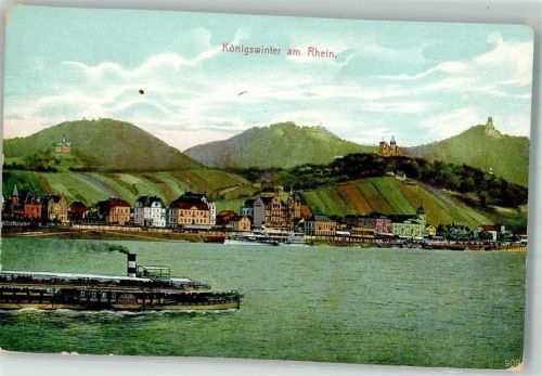 Königswinter Burg Drachenfels Drachenburg Dampfschiff