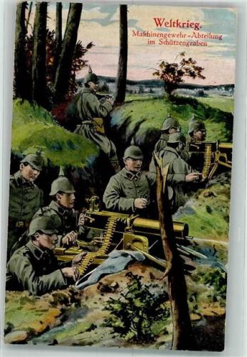 1915 WK I Schützengraben Maschinengewehr Abteilung