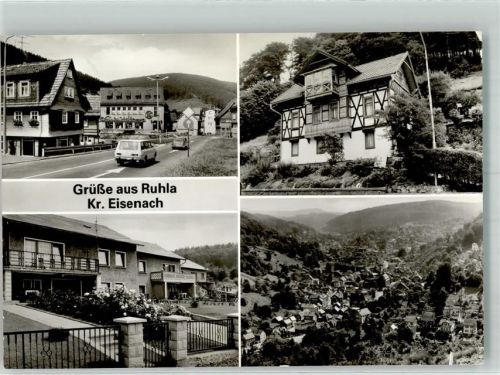 Ruhla Dorfstraßen Fachwerk Fotograf Zöllner VEB Bild und Heimat
