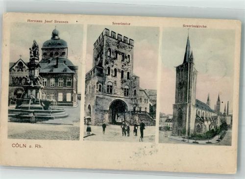 Köln Altstadt-Süd 101 1907 Hermann-Josef-Brunnen Severinstor Severinskirche